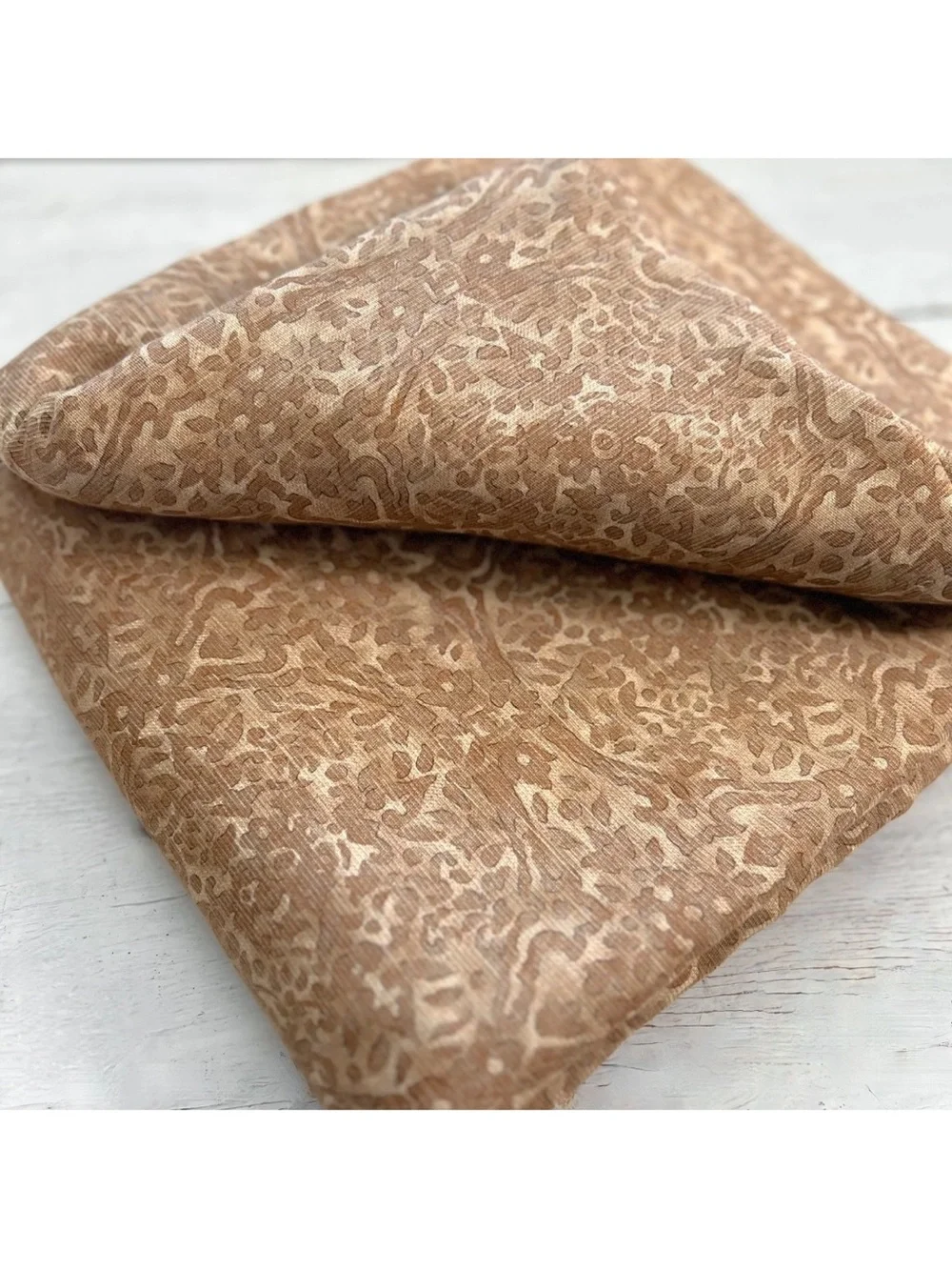 Ralph Lauren ROSSELLINI Medallion Floral QUEEN Duvet Cover Camel Brown Textured